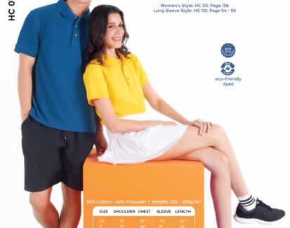 oren-sport-230gsm-honeycomb-cvc-collar-short-sleeve-plain-t-shirt-HC01