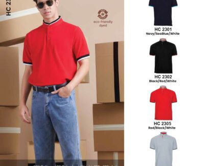 oren-sport-230gsm-honeycomb-cvc-stand-collar-short-cuff-sleeve-plain-polo-HC23
